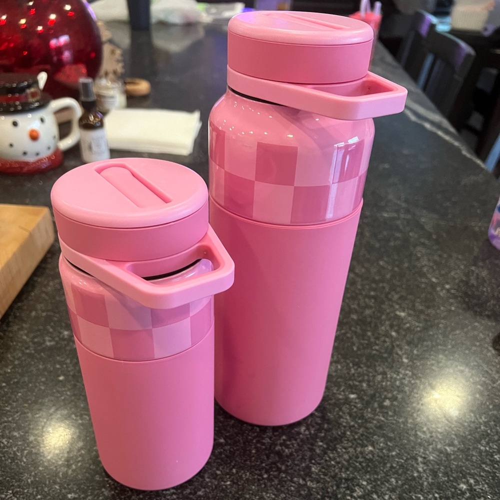 Brumate X Krista Horton 15 oz and 35 oz Rotera pink Checker